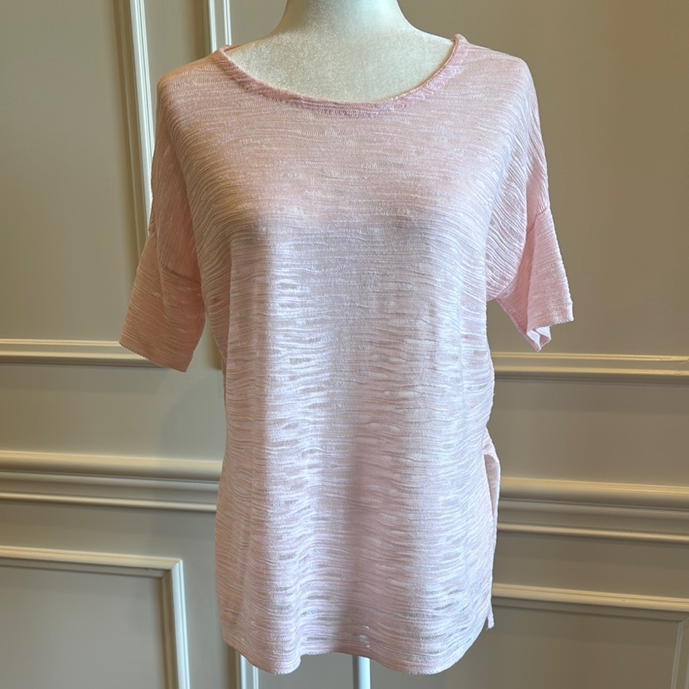J Jill Women's Pink Short Sleeve Top